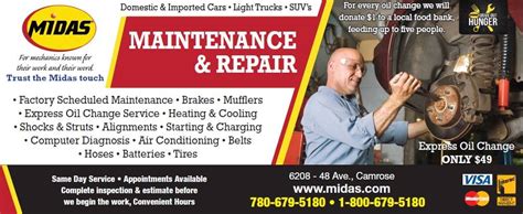 midas camrose|Auto Repair .